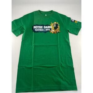 Notre Dame Shirt Mens Small Green Football 2015 Short Sleeve Sports Pullover